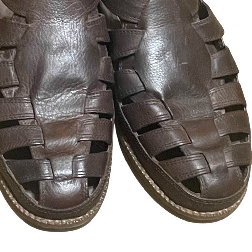Tommy Bahama Relaxology Men's Maunai Brown Leather Fisherman Sandals, Sz. 7D - Picture 3 of 9